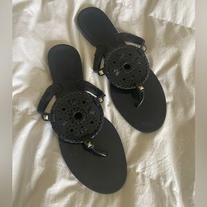 Black Jack Rogers Jelly Sandals - Georgica